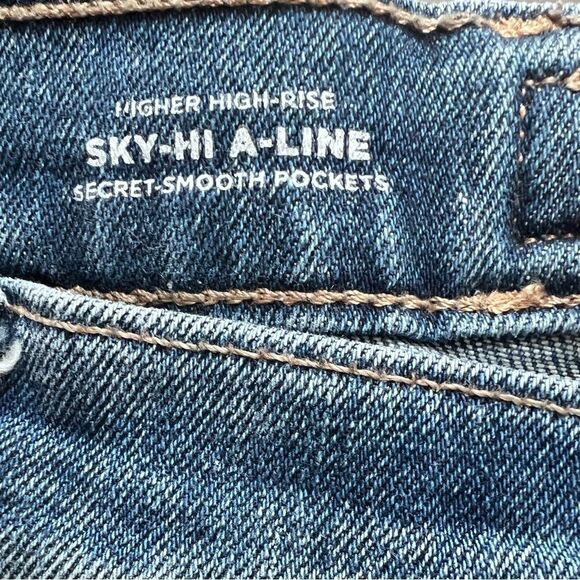 Old Navy high rise A-Line Cut off style Jean shorts Size 14 - Picture 10 of 14